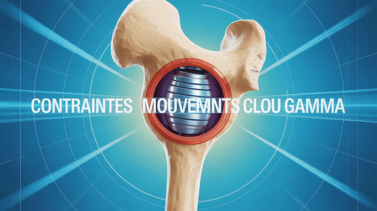 clou gamma mouvements interdits illustration fémur implant