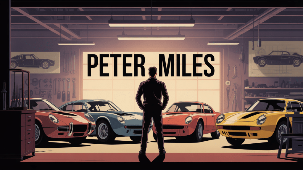 peter miles pilote portrait ingénieur atelier vintage