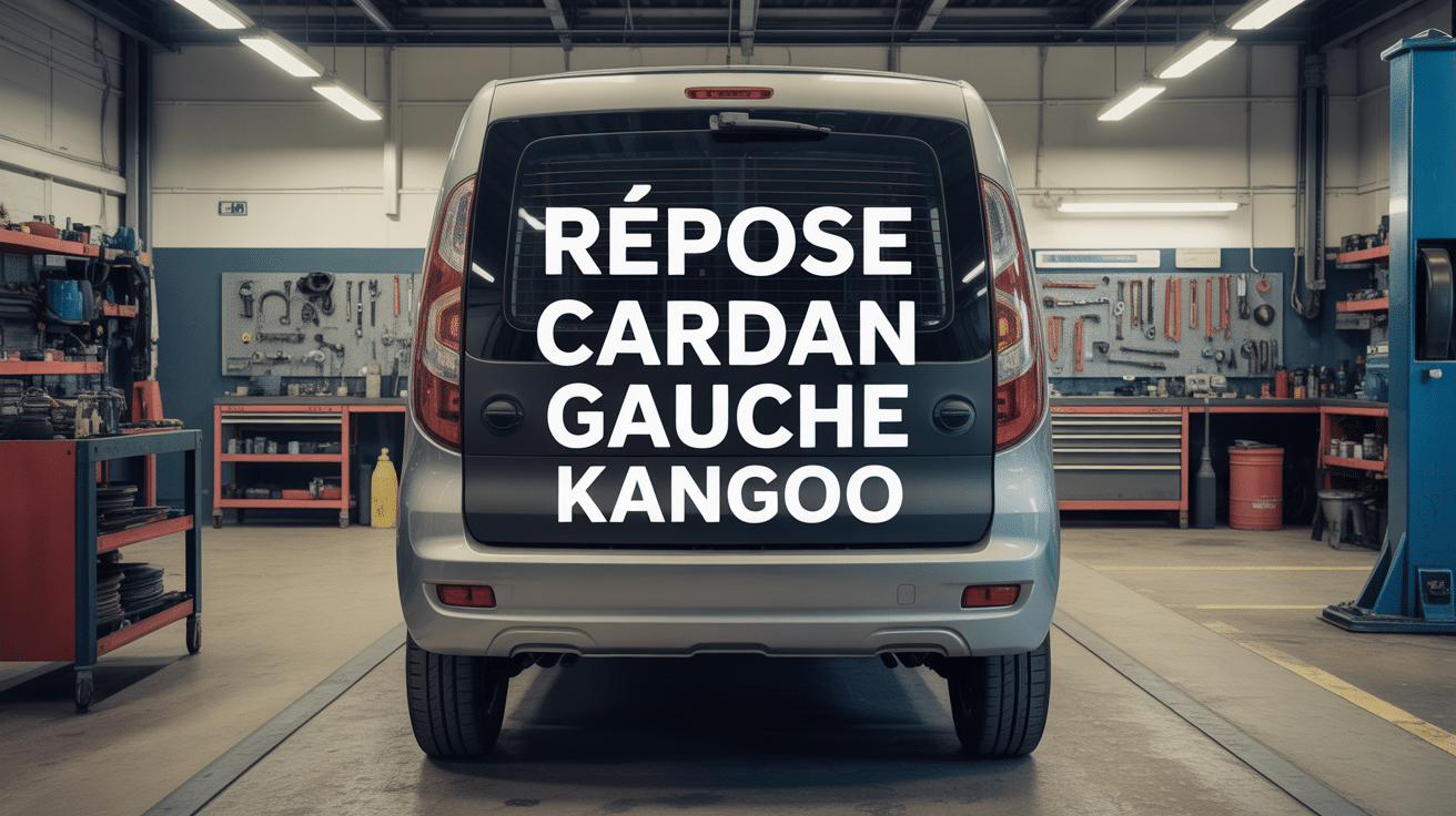 Vue atelier repose cardan gauche Kangoo joints graisse
