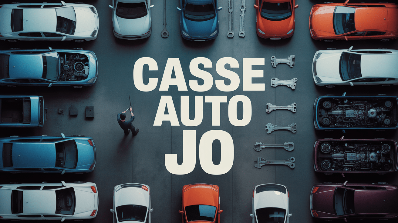 vue aerienne casse auto jo stock pieces