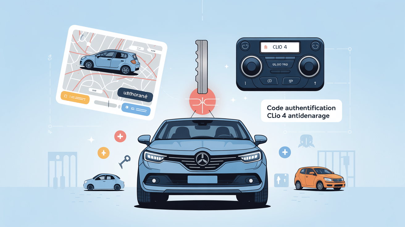 code authentification clio 4 illustration sécurité autoradio et clé