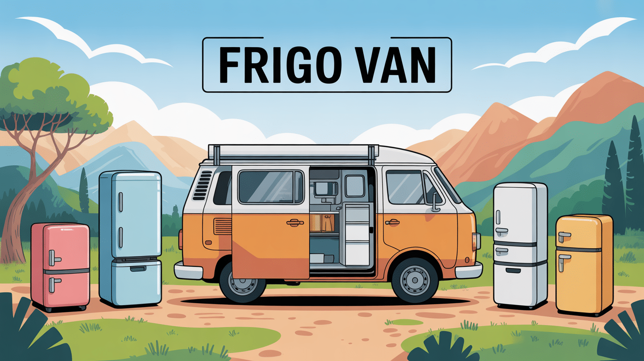 illustration frigo van différents modèles choix