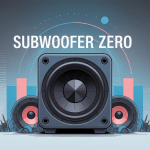 illustration centrale subwoofer zero avec ondes sonores pures