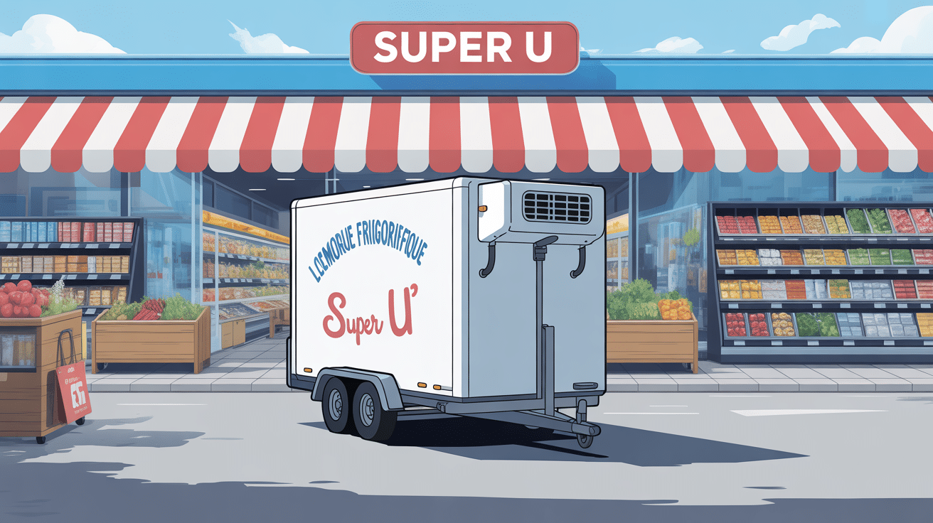 tarif location remorque frigorifique super u devant magasin