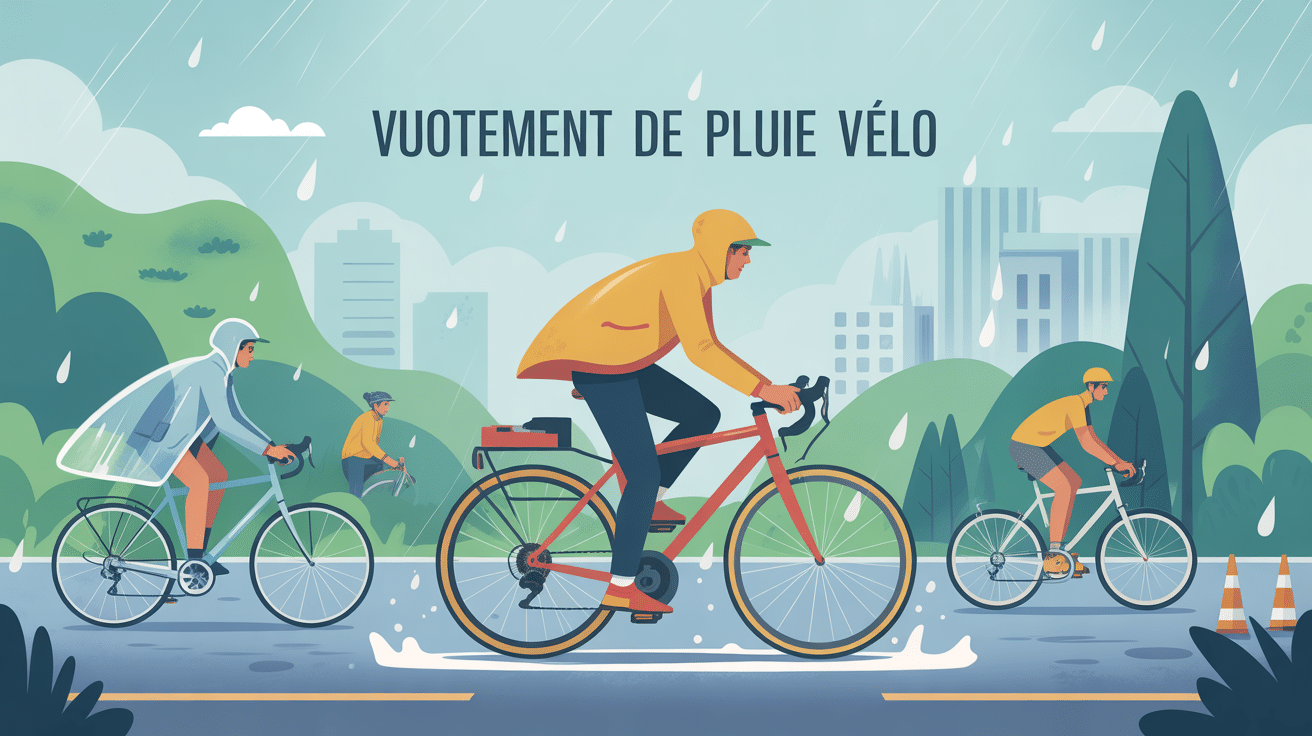 vetement pluie velo cyclistes urbain route vtt sous la pluie