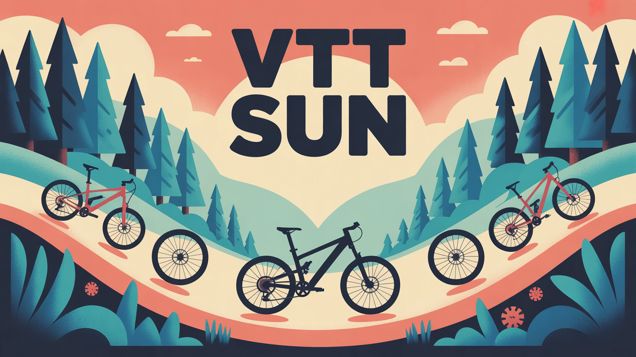 illustration vtt sun différents modèles forêt
