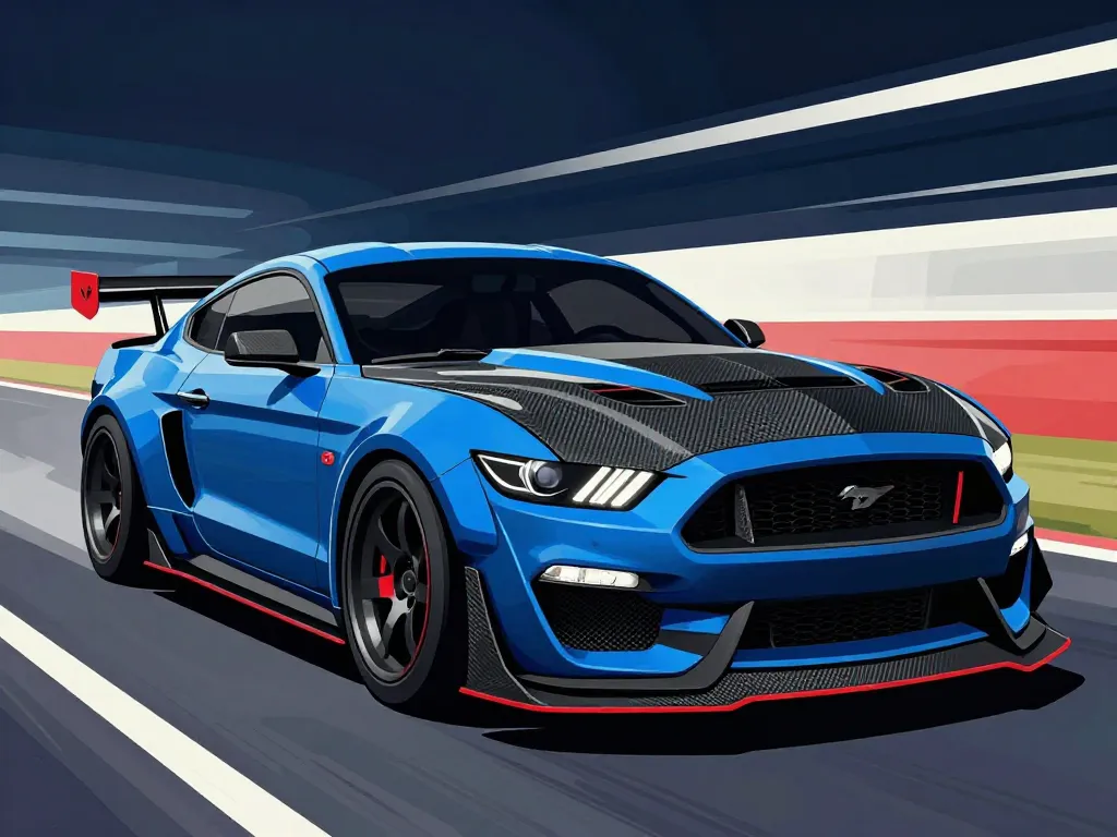 Mustang GTD design agressif large carbone