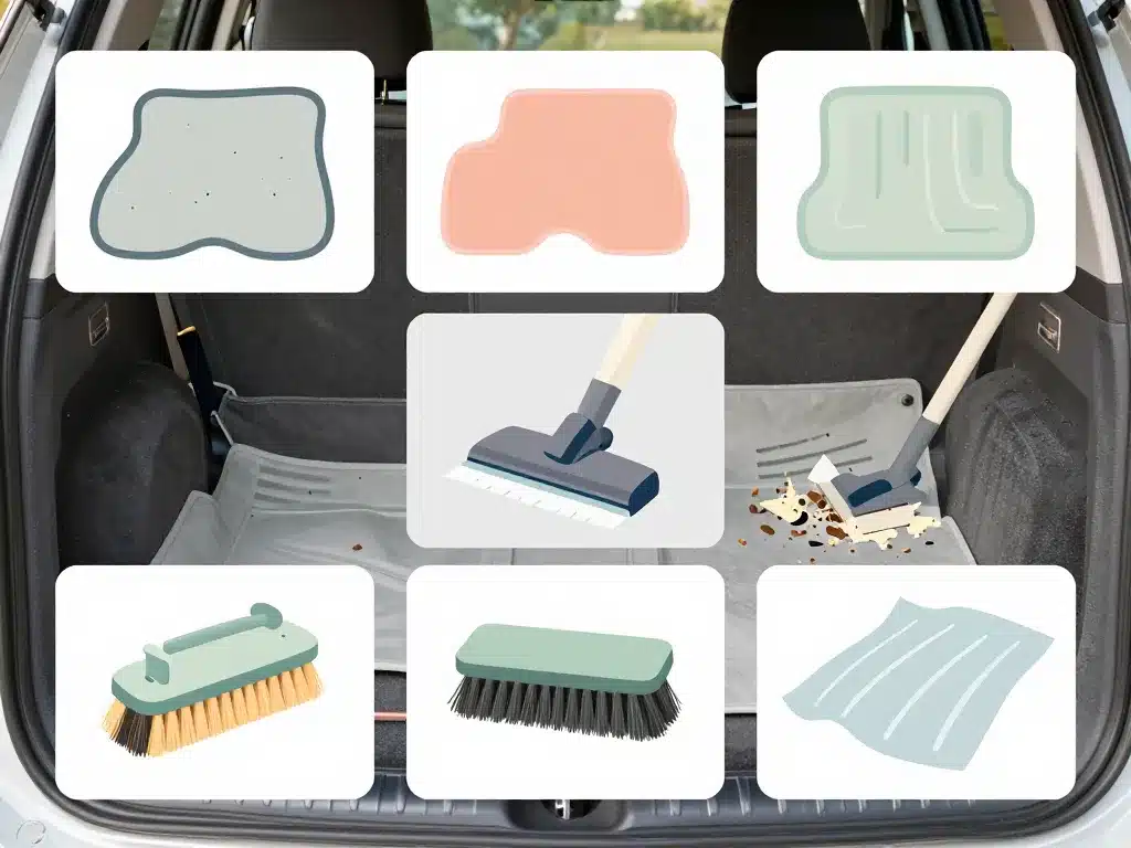 nettoyer tapis voiture étapes du nettoyage illustrées