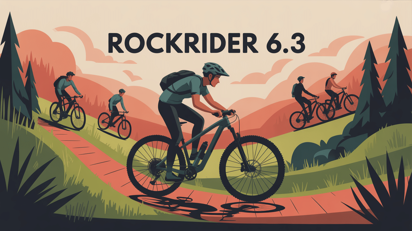 rockrider 6.3 vtt occasion illustration cyclisme plein air