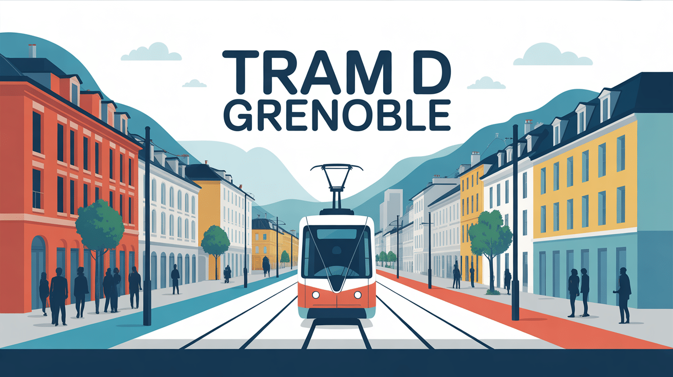tram d grenoble illustration réseau urbain