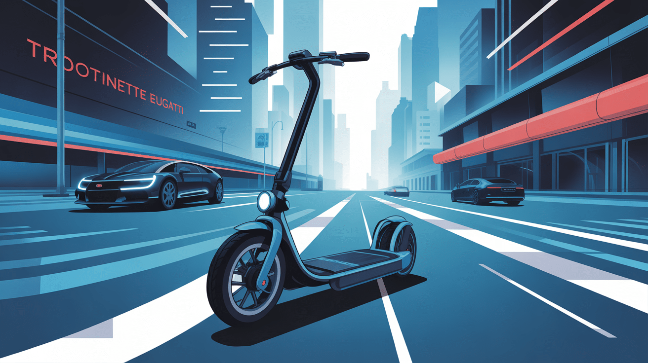 trottinette électrique bugatti luxe design urbain