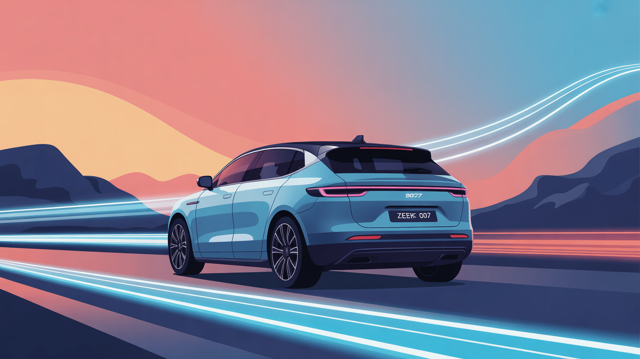 zeekr 007 illustration berline électrique moderne