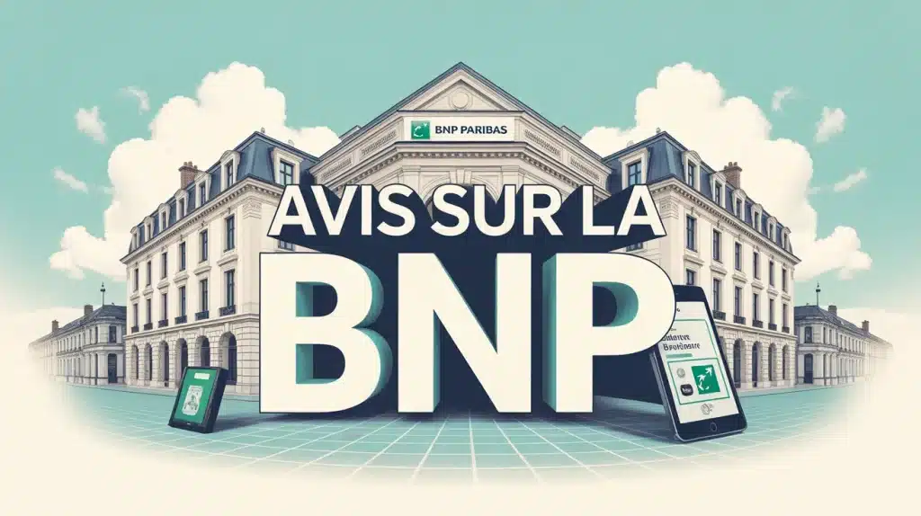illustration avis sur la BNP entre agence bancaire et application mobile