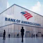 Illustration vectorielle Bank of America à Paris finance internationale