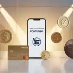 offre de bienvenue Fortuneo illustration carte bancaire et smartphone