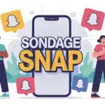 Illustration sondage Snap interaction sociale numérique sur smartphone