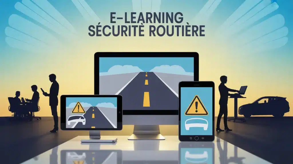 e learning sécurité routière sur ordinateur tablette smartphone