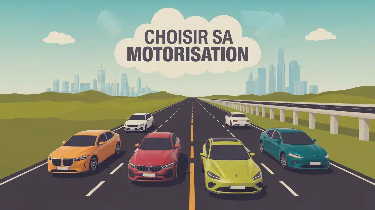 motorisation voiture essence diesel hybride électrique sur route