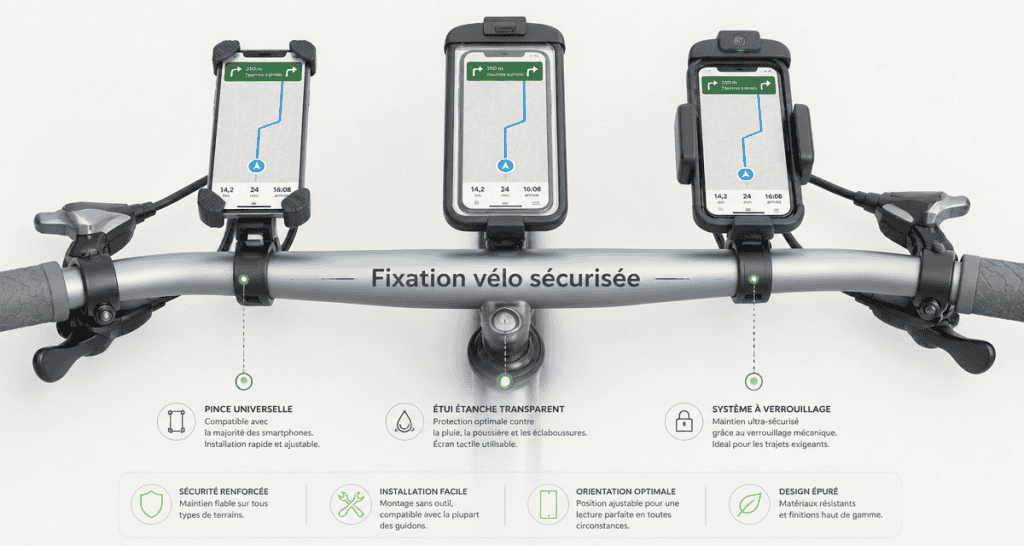 Support téléphone vélo : 3 critères pour choisir une fixation stable et sécurisée