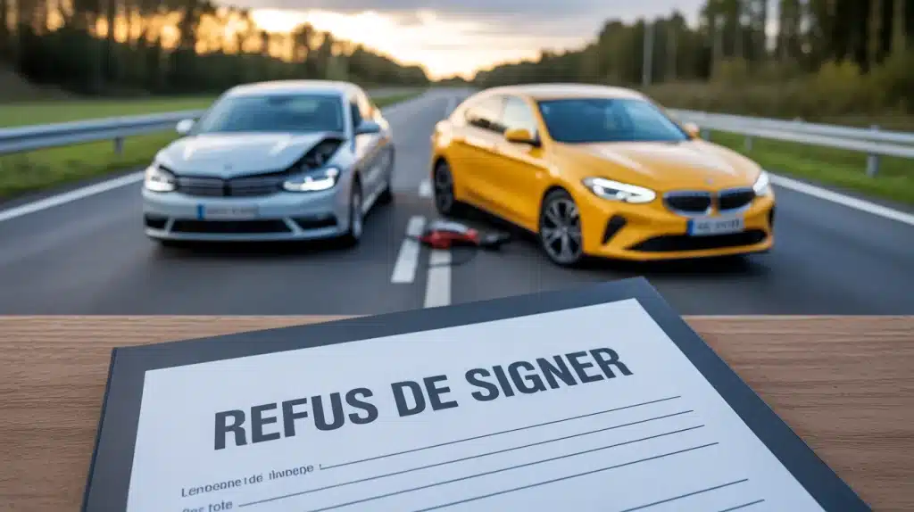 refus constat amiable entre deux conducteurs accidentés