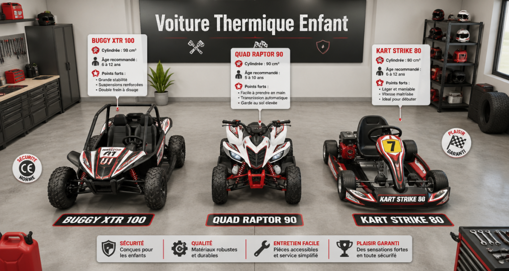 Voiture thermique enfant : choisir la bonne cylindrée pour allier plaisir et sécurité