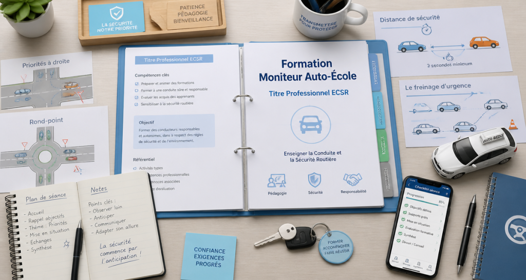 Formation moniteur auto-école : 910 heures pour décrocher le titre ECSR