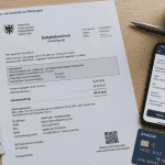 payer une amende en allemagne par virement, avis de contravention sur bureau