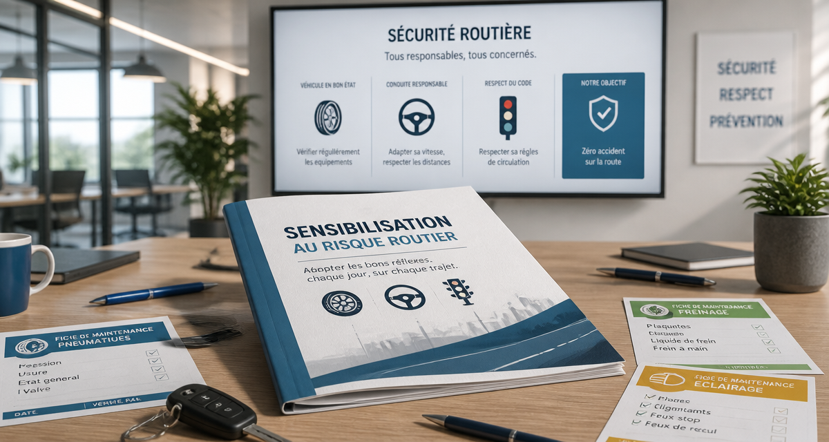 sensibilisation risque routier dossier sur table