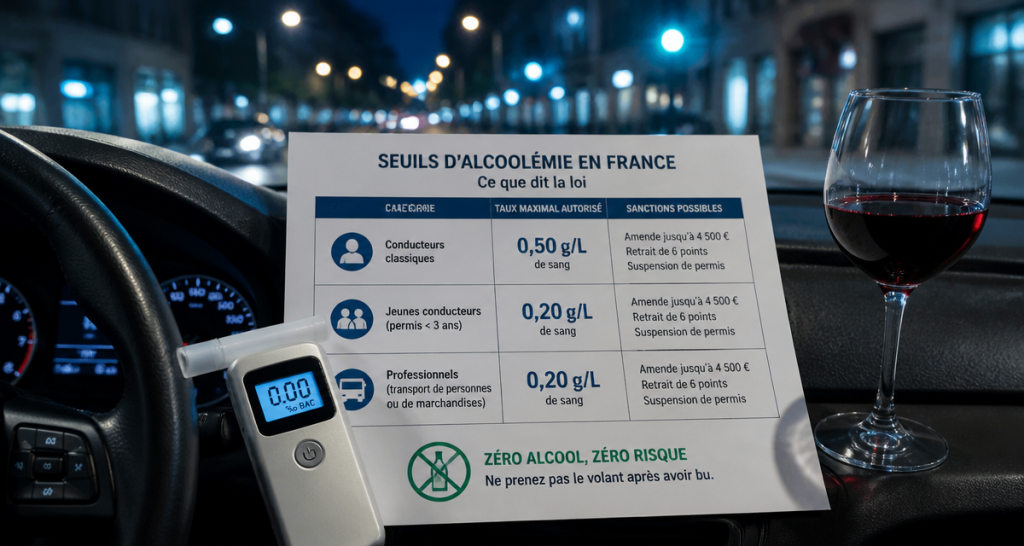 Taux d&rsquo;alcoolémie : 0,5 g/l, 0,2 g/l et 4 réflexes pour préserver votre permis