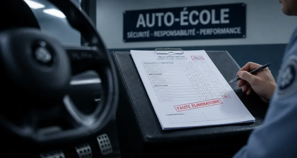 19 fautes éliminatoires au permis : les situations critiques qui causent l&rsquo;échec immédiat
