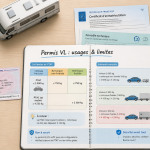 permis vl sur bureau avec clés et tableau explicatif