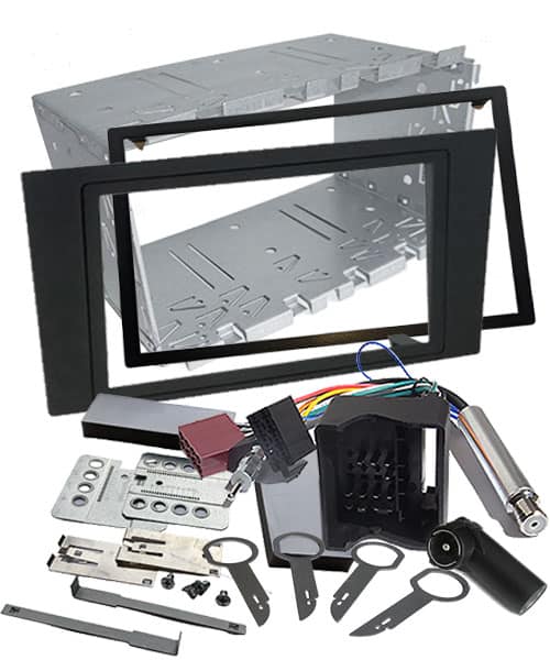 Hochwertiges Car-Alleinbau-Set mit Radioeinbaurahmen und Zubehör für Ihr Autoradio.
