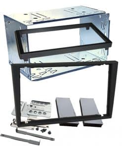 Rahmen für Doppel-DIN Autoradio, großes Einbauset inkl. Befestigungsteile.