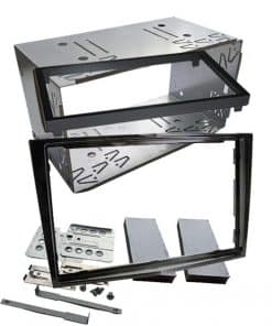 Metallrahmen für Radioeinbau, passend für Fahrzeuge, mit Befestigungsmaterial.