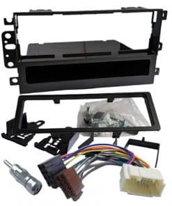 Multifunktions-Heckträgerrahmen für Autoradio Einbau, inklusive Kabel und Befestigungsteile.