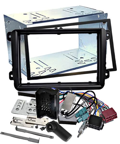 Passendes Einbauset für Autoradio, Naviceiver, Touchscreen inklusive Rahmen und Kabelsatz.