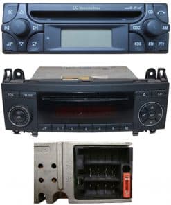 Mercedes-Benz Autoradio Einbaugerät mit Bedienteil und Steuereinheit, Original Ersatzteil.