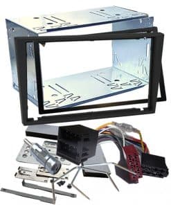 Einbau-Rahmen für Autoradio, mit Montagematerial und Anschlüssen, für Fahrzeug-Upgrade.