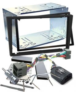 Audio-Adapter für Autoradio, Einbau-Kit mit Kabel und Befestigungselementen.