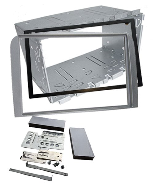 2. Hochwertiges Car-Hifi Doppel-DIN Einbauset mit Rahmen und Befestigungsmaterial.