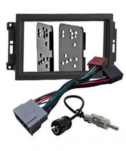 Schwarz Rahmen für Autoradio Einbauschacht mit Kabelsatz und Adapter.