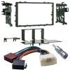 Stecker-Adapter-Set für Autoradio Einbau, Kabel und Rahmen für Installationsarbeiten.