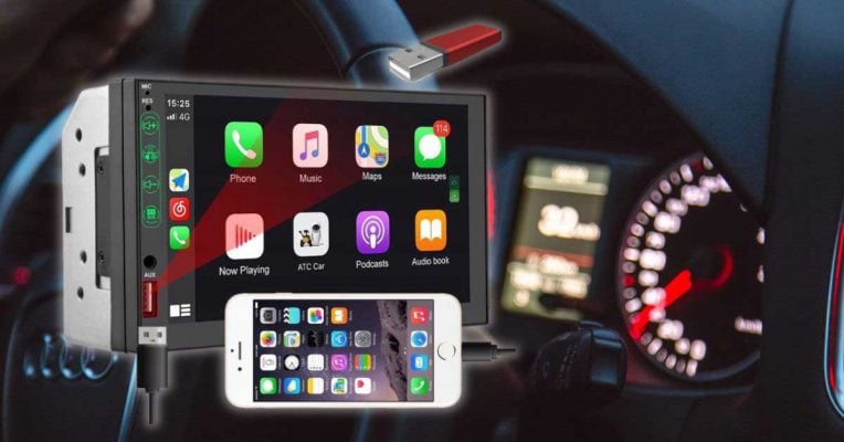 Hochwertiges Autoradio mit Smartphone-Integration und Touchscreen-Display.