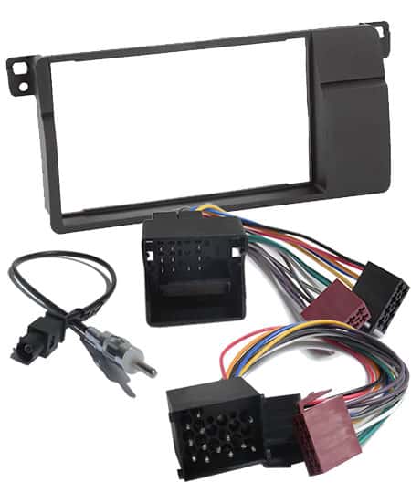 2. Ersatzrahmen für Autoradio mit Kabelanschlüssen, universell passend.