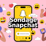 illustration sondage snap créatif smartphone emojis