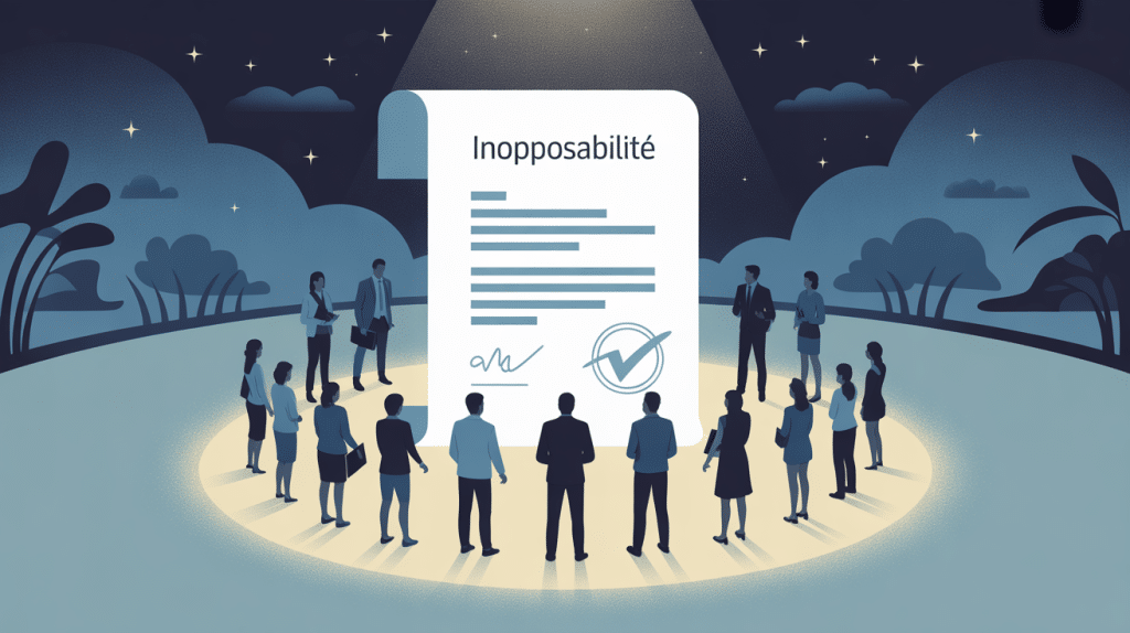 illustration inopposable document juridique cercle lumineux