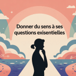 je me suis posée la question réflexion intérieure illustration