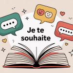 illustration vectorielle je te souhaites ou souhaite livre et cartes de vœux