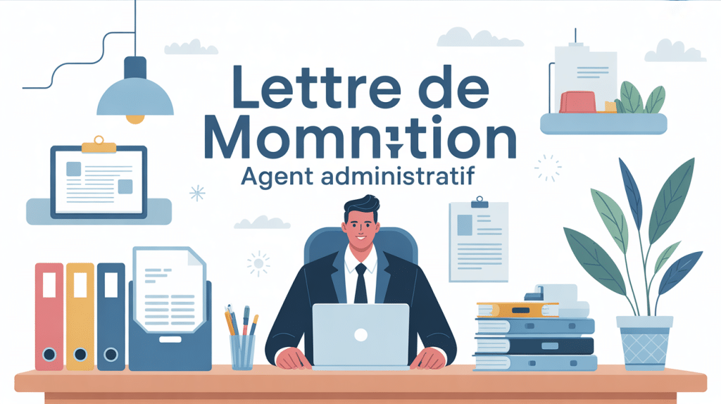 illustration bureau moderne pour lettre de motivation pour agent administratif