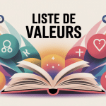 illustration carnet liste valeurs vie personnelle professionnelle